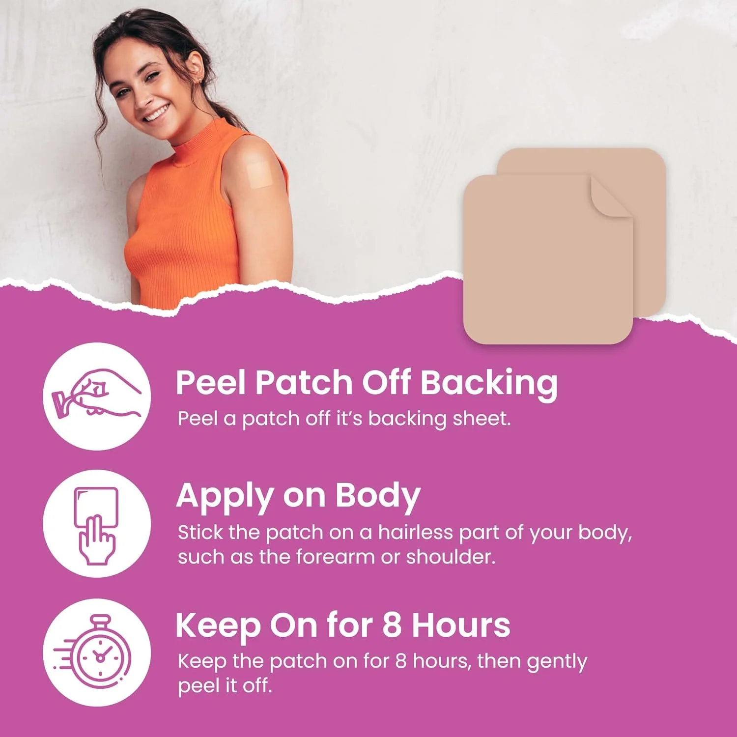 برچسب های تسکین دوران یائسگی ویوری (بسته 60 عددی) - برچسب 100% طبیعی - فرمول پیشرفته