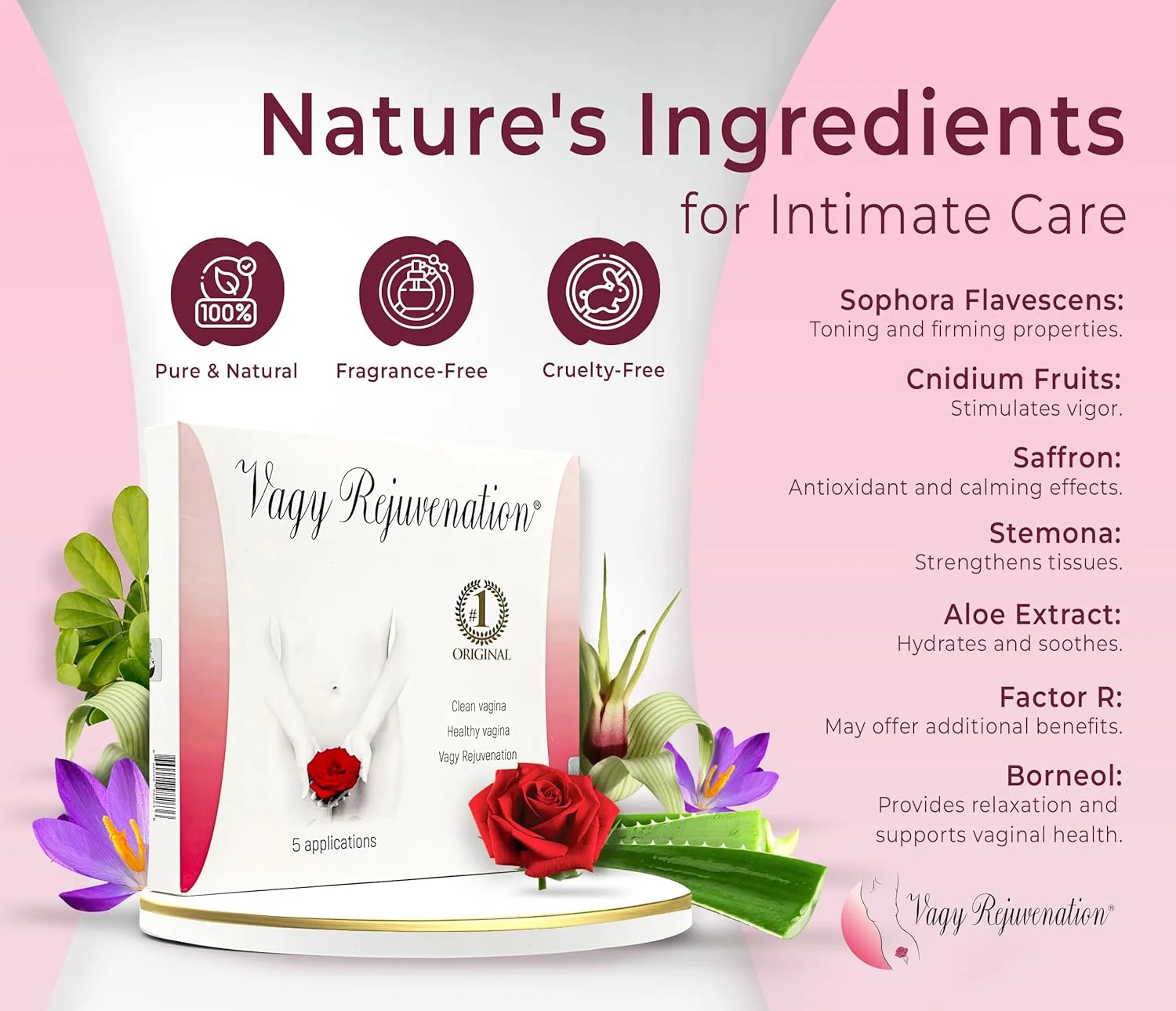 ژل های گیاهی جوان کننده واژی - استفاده موضعی - مرطوب کننده طبیعی برای درمان خشکی - کمک به تعادل pH - ژل گیاهی برای زنان یائسه (5 اپلیکاتور)