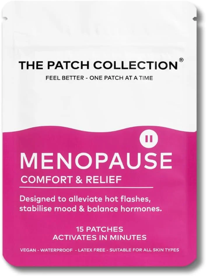 پچ پشتیبانی دوران یائسگی برای بانوان | گرگرفتگی، تعریق شبانه، خستگی، تغییرات خلقی، خواب | 100% طبیعی و گیاهی، بدون لاتکس (بسته 15 عددی)