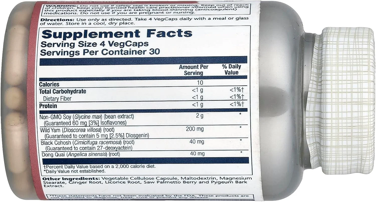 فیتواستروژن سولارای، 120 کپسول گیاهی