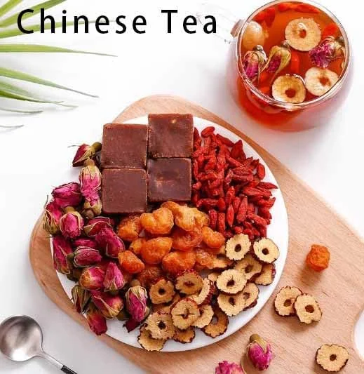 دمنوش زنجبیل گل رز برای دوران یائسگی - 20 عدد چای زنجبیل شکر قهوه ای چینی، گل رز، خرما قرمز، حبه قند قهوه ای، عناب، بهبود خواب (400 گرم)