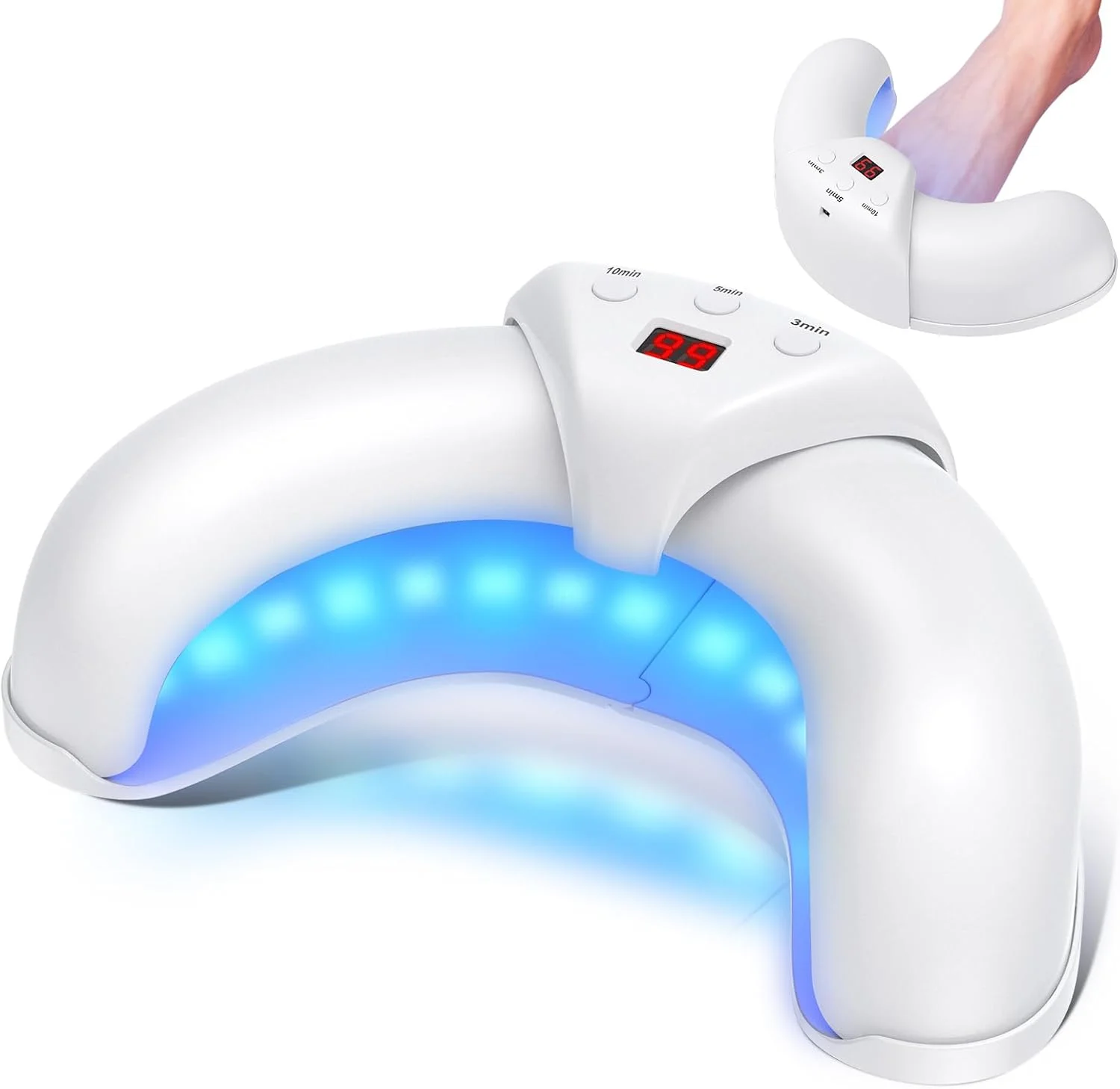 دستگاه لیزر قارچ ناخن برای چندین ناخن پا و دست، راه حل ترمیم ناخن برای ناخن های آسیب دیده و تغییر رنگ داده، مناسب برای استفاده در منزل