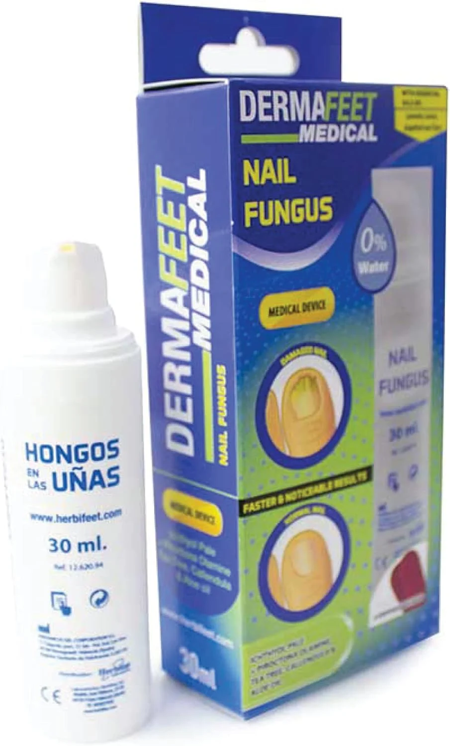 کرم درمان قارچ ناخن Dermafeet Medical - تایید شده و تست شده پزشکی - درمان یک بار در روز - به سرعت ناخن ها را با نتایج سریع و قابل توجه بازسازی می کند