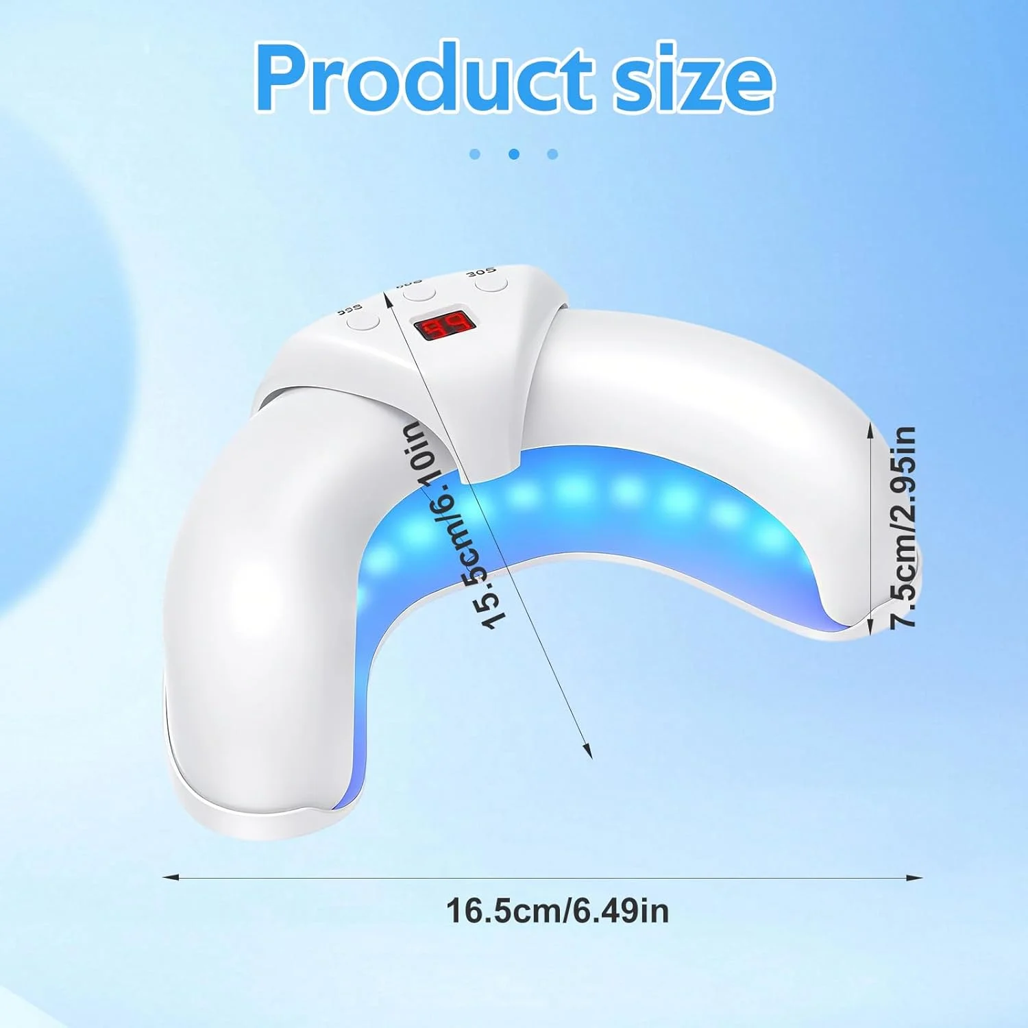 دستگاه مراقبت از ناخن با نور LED برای دست و پا، مناسب استفاده خانگی، پشتیبانی از ظاهر سالم ناخن
