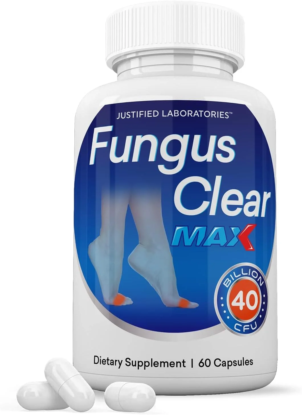 کپسول های قارچ کلیر مکس آزمایشگاه های توجیه شده، پروبیوتیک 40 میلیارد CFU، پشتیبانی از ناخن های شفاف، طبیعی، سالم و قوی، 60 کپسول