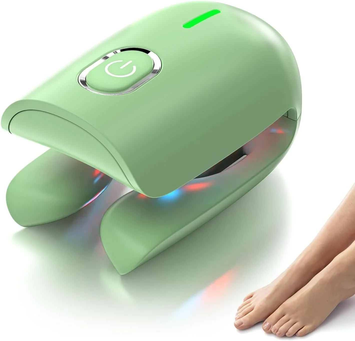 دستگاه لیزر درمان قارچ ناخن KTS، دستگاه پاک کننده لیزری قارچ برای ناخن های ضخیم، تغییر رنگ داده و آسیب دیده (470nm*2+660nm*2+905nm*1) - سبز