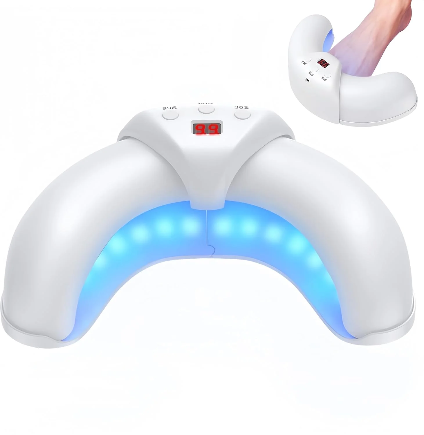 دستگاه لیزر ناخن برای چندین ناخن پا و دست، راه حل ترمیم ناخن برای ناخن های آسیب دیده و تغییر رنگ داده، مناسب برای استفاده در منزل