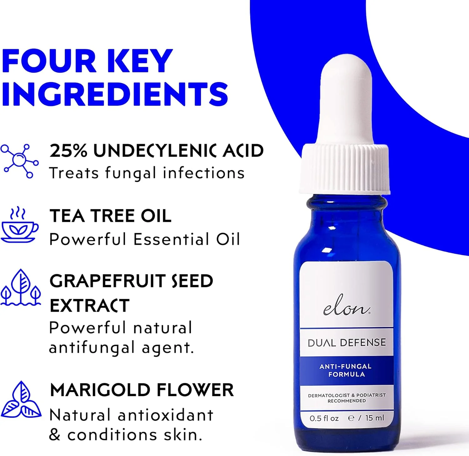 محلول محافظت دوگانه اِلون، ضد قارچ، بطری 15 میلی لیتری