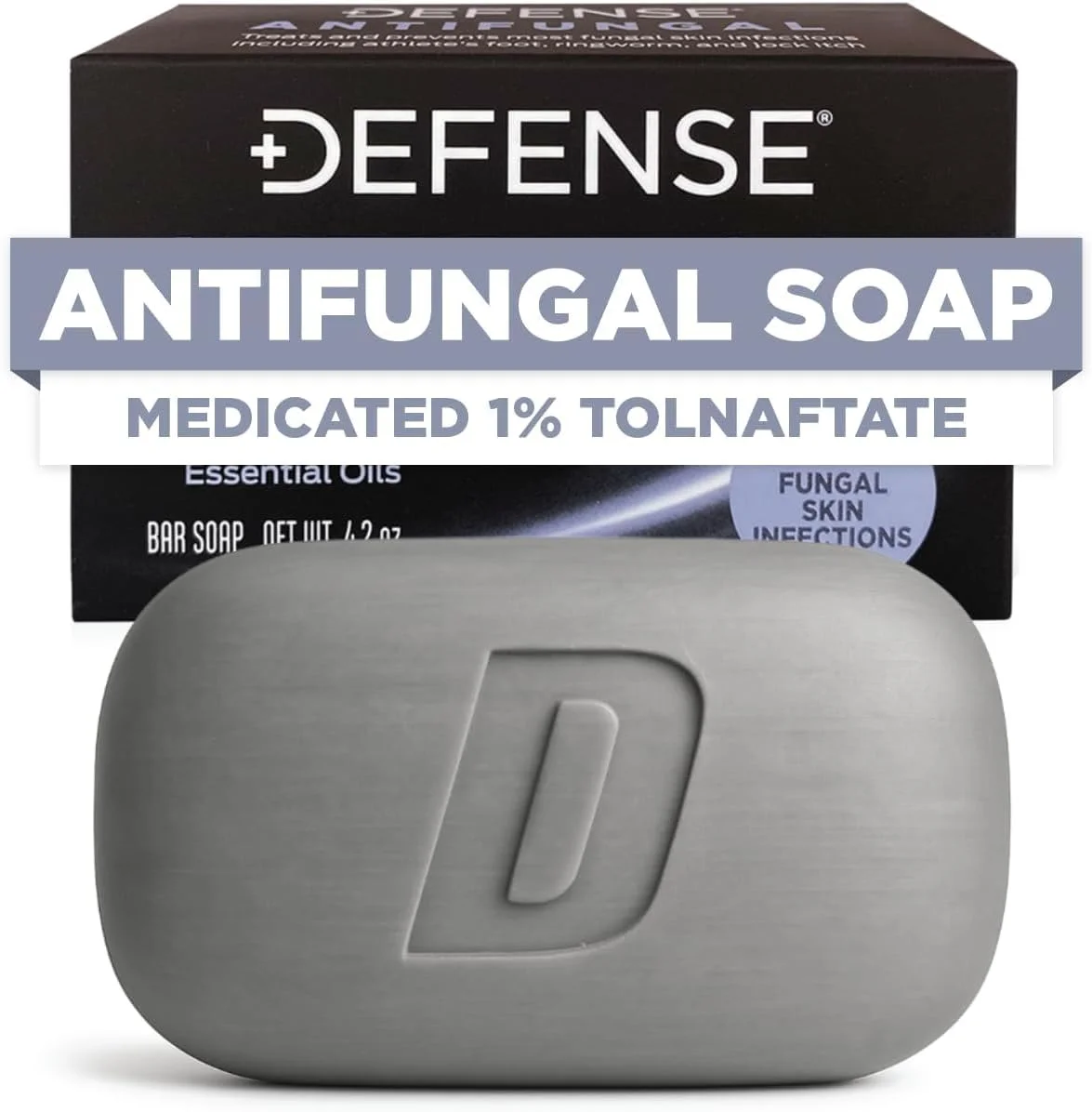 صابون ضد قارچ دفنس | درمان دارویی ضد قارچ برای خارش، قارچ پوستی و پای ورزشکاران (یک عدد، بدون جعبه)