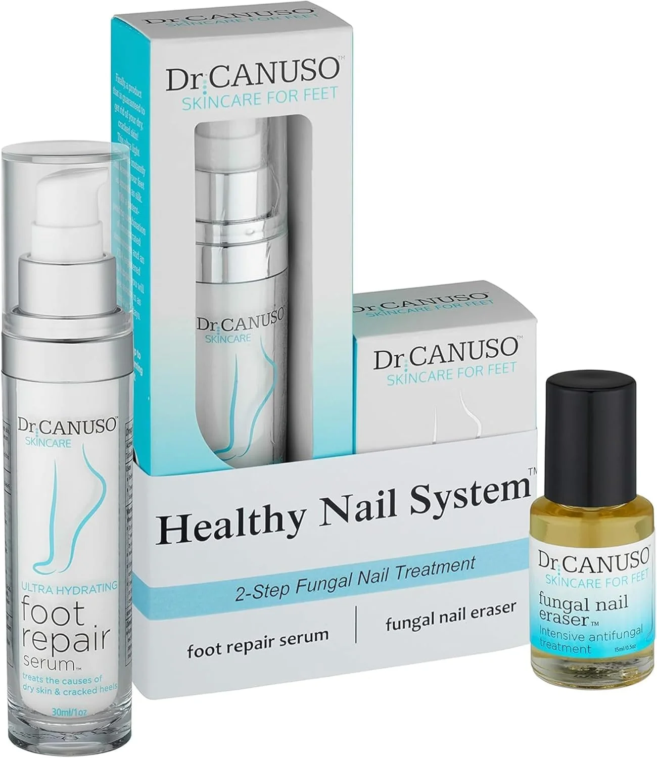 مراقبت از پوست پا دکتر کانوسو - سیستم ناخن سالم، درمان ناخن، ناخن های ضخیم، ایمن برای افراد دیابتی