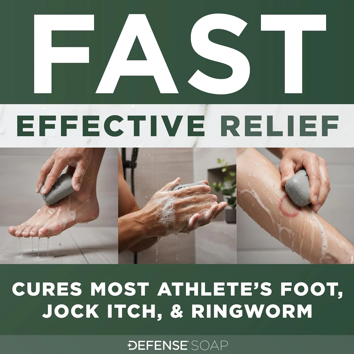 صابون ضد قارچ دفنس | درمان دارویی ضد قارچ برای خارش، قارچ پوستی و پای ورزشکاران (یک عدد، بدون جعبه)