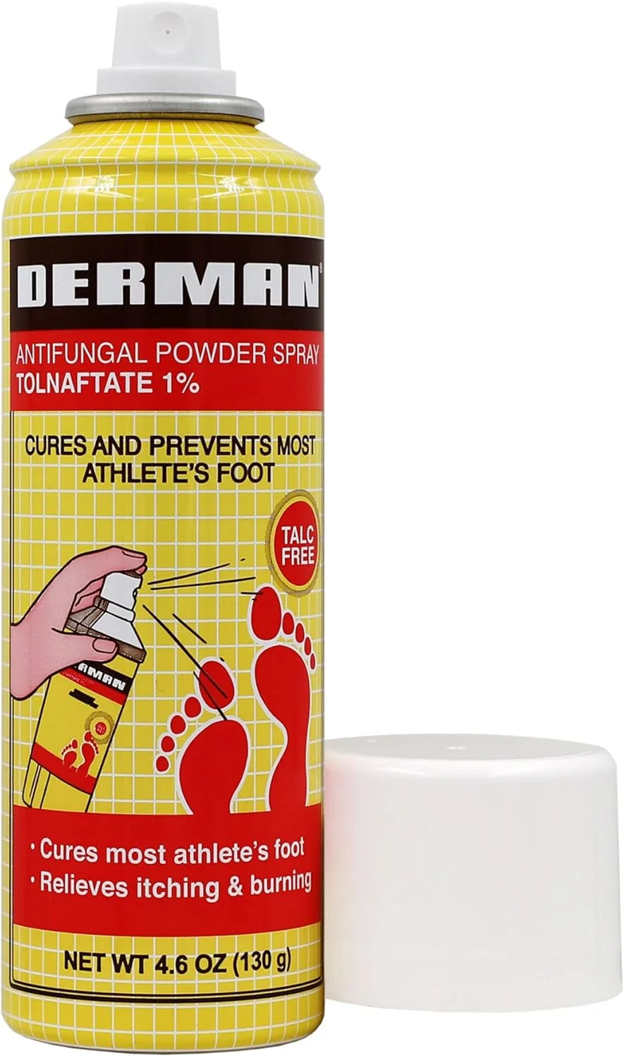 اسپری پودر پا درمان برای درمان پای ورزشکاران، بسته 3 عددی 130 گرمی، 3 بطری اسپری پودر