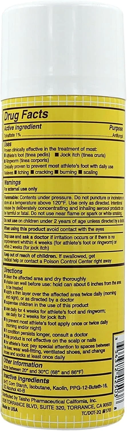 اسپری پودر پا درمان برای درمان پای ورزشکاران، بسته 3 عددی 130 گرمی، 3 بطری اسپری پودر