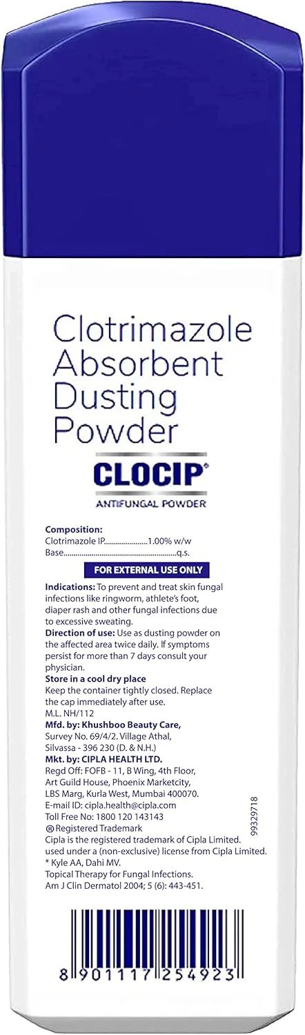 پودر ضد قارچ سیپلا کلوکیپ 100 گرمی (بسته 2 عددی)