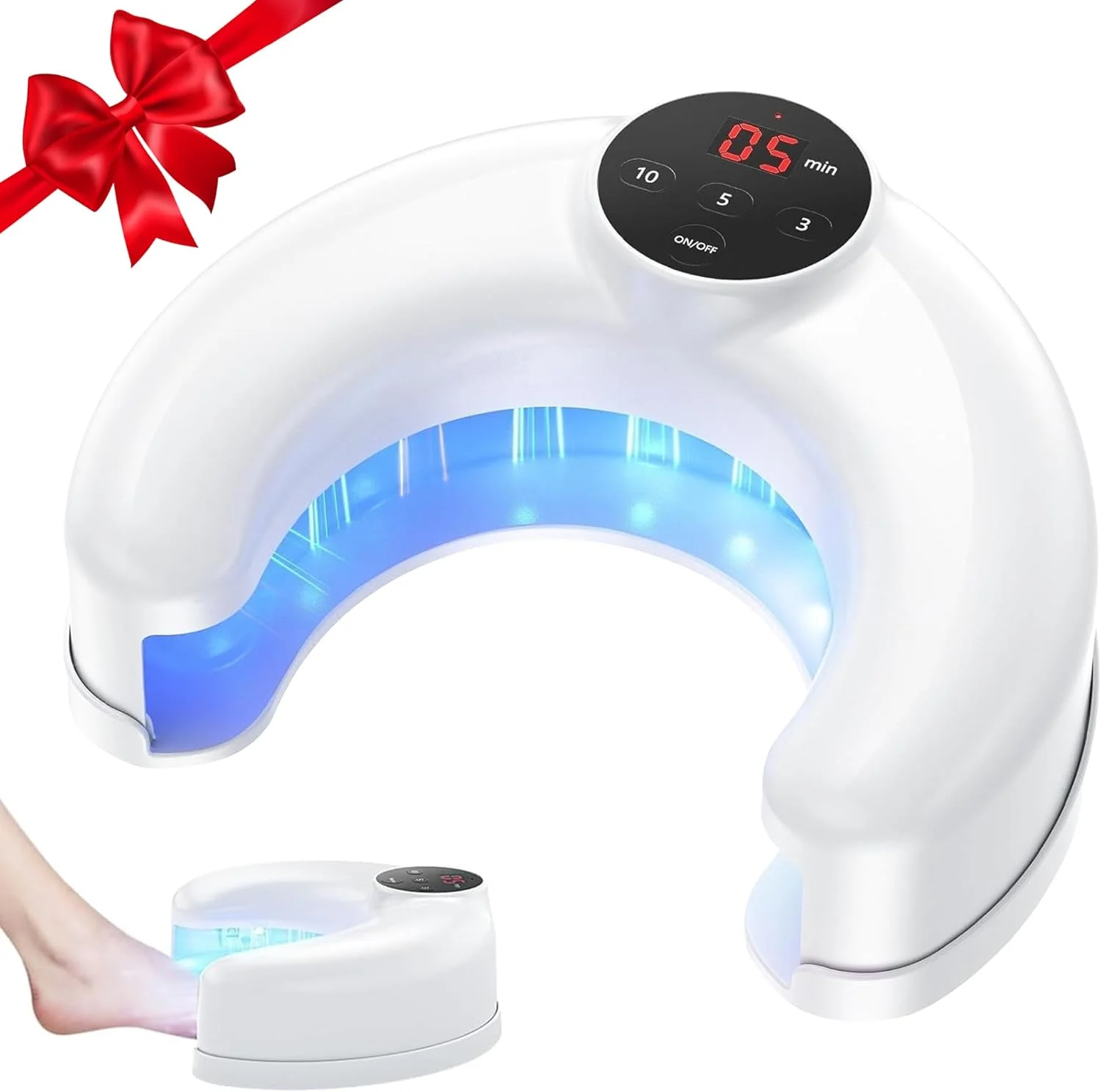 دستگاه لیزر درمان ناخن، درمان بدون درد برای چندین ناخن پا و انگشت با 3 زمان کارکرد، نور مادون قرمز 910 نانومتری + نور آبی 470 نانومتری، بازیابی ناخن های سالم و اعتماد به نفس