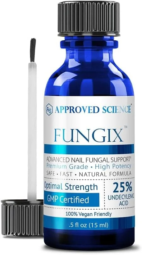 محلول مراقبت از ناخن Approved Science Fungix - حاوی روغن درخت چای، آندسیلنیک اسید و سایر روغن های ضروری - متوقف کننده و پیشگیری کننده از قارچ ناخن، 1 بطری گیاهی