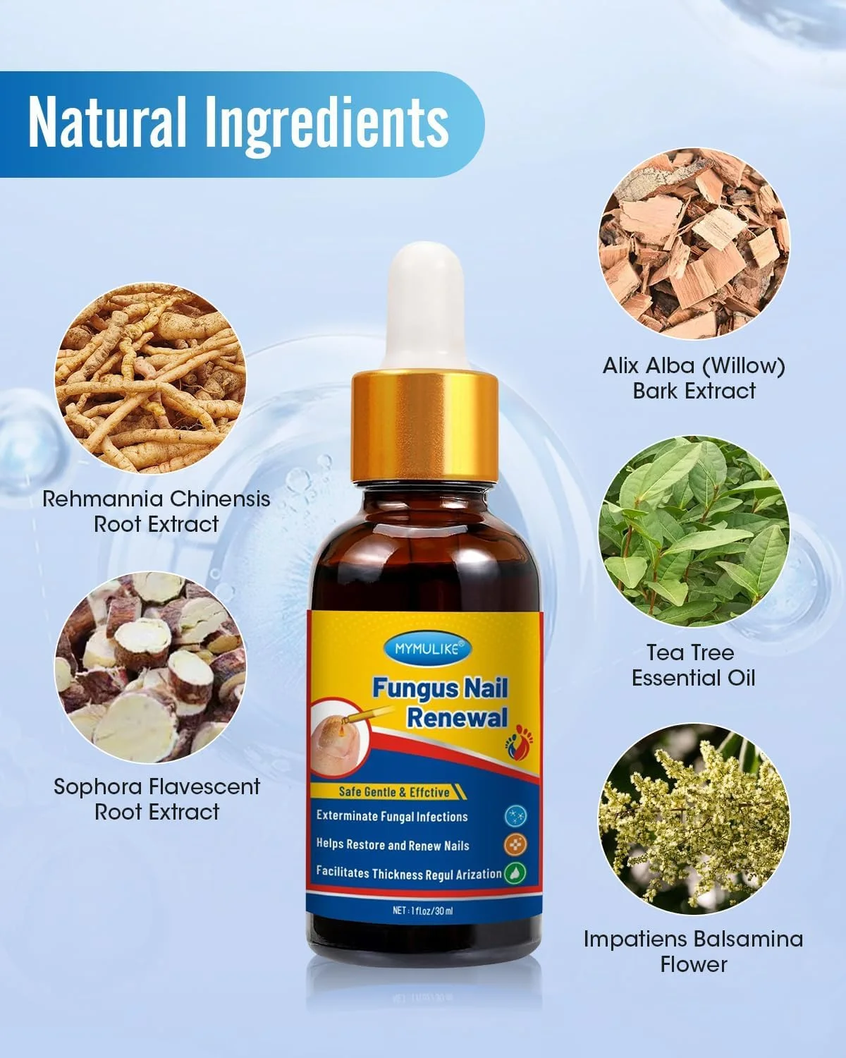 مایع ترمیم ناخن قارچی 30 میلی لیتری، محلول ترمیم ناخن برای ناخن های پا و دست، محافظت از ناخن های ضخیم، شکسته و تغییر رنگ یافته به همراه سوهان ناخن