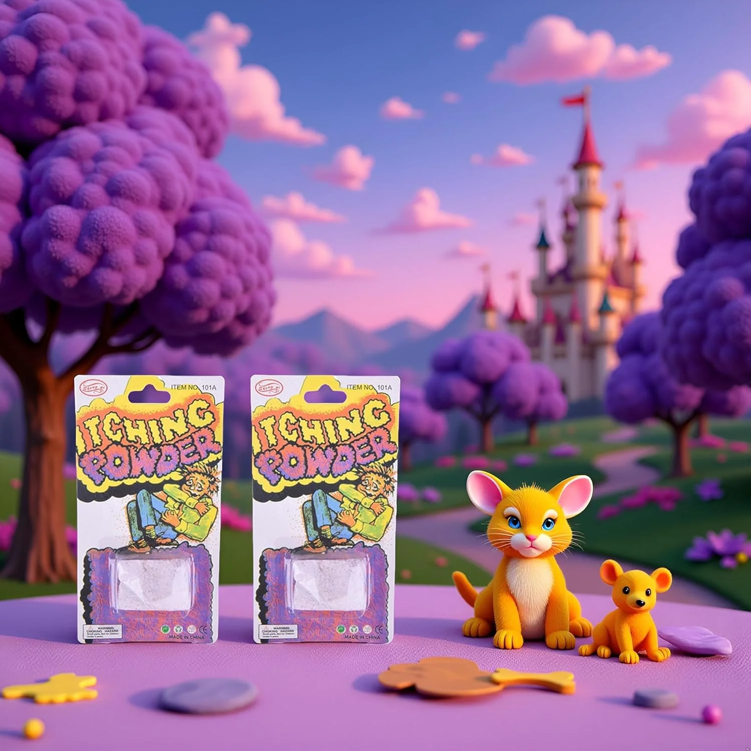 پودر خارش بامزه و سرگرم کننده بنفش 2 عددی