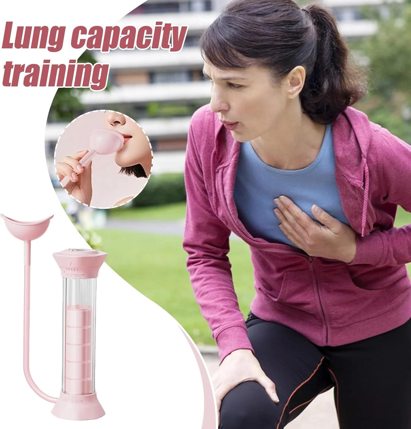 تمرین دهنده ریه برای ورزشکاران | تمرین دهنده ریه با صفحه نمایش دیجیتال - تجهیزات تمرینی برای آواز خواندن، رقص، غواصی در فضای باز، شنا و فعالیت های خانگی
