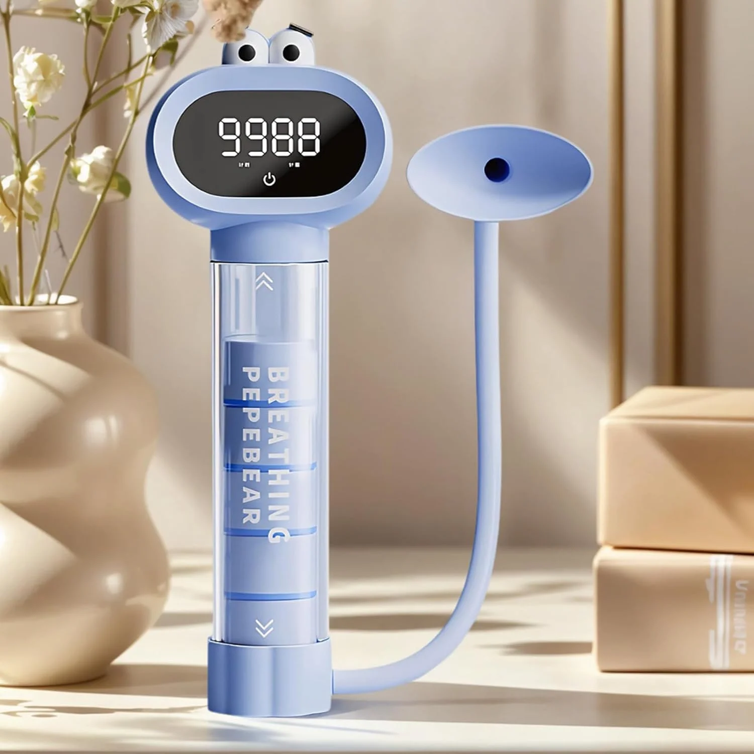 دستگاه تمرین تنفسی ریه، تمرین دهنده شکمی تنفسی، دستگاه تمرین تنفس ریه کودکان | برای نوجوانان پسران کودکان جوانان کلاس درس خانه فضای باز مدرسه دویدن تناسب اندام ورزش