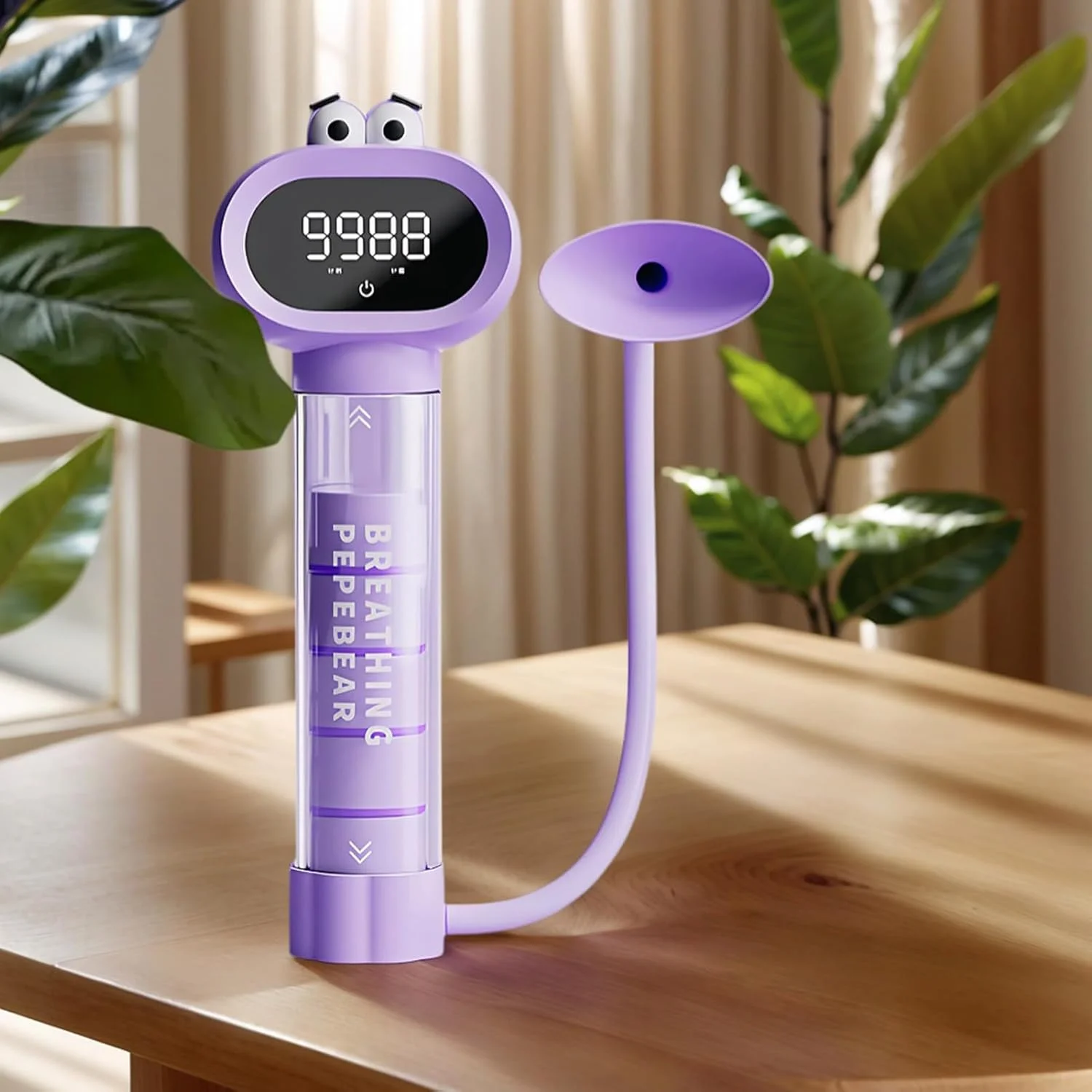 دستگاه تمرین تنفسی ریه، اسپیرومتر تمرین شکمی - دستگاه تمرین تنفس ریه کودکان، برای نوجوانان پسران دختران جوان کلاس درس خانه فضای باز مدرسه دویدن تناسب اندام ورزش سفر