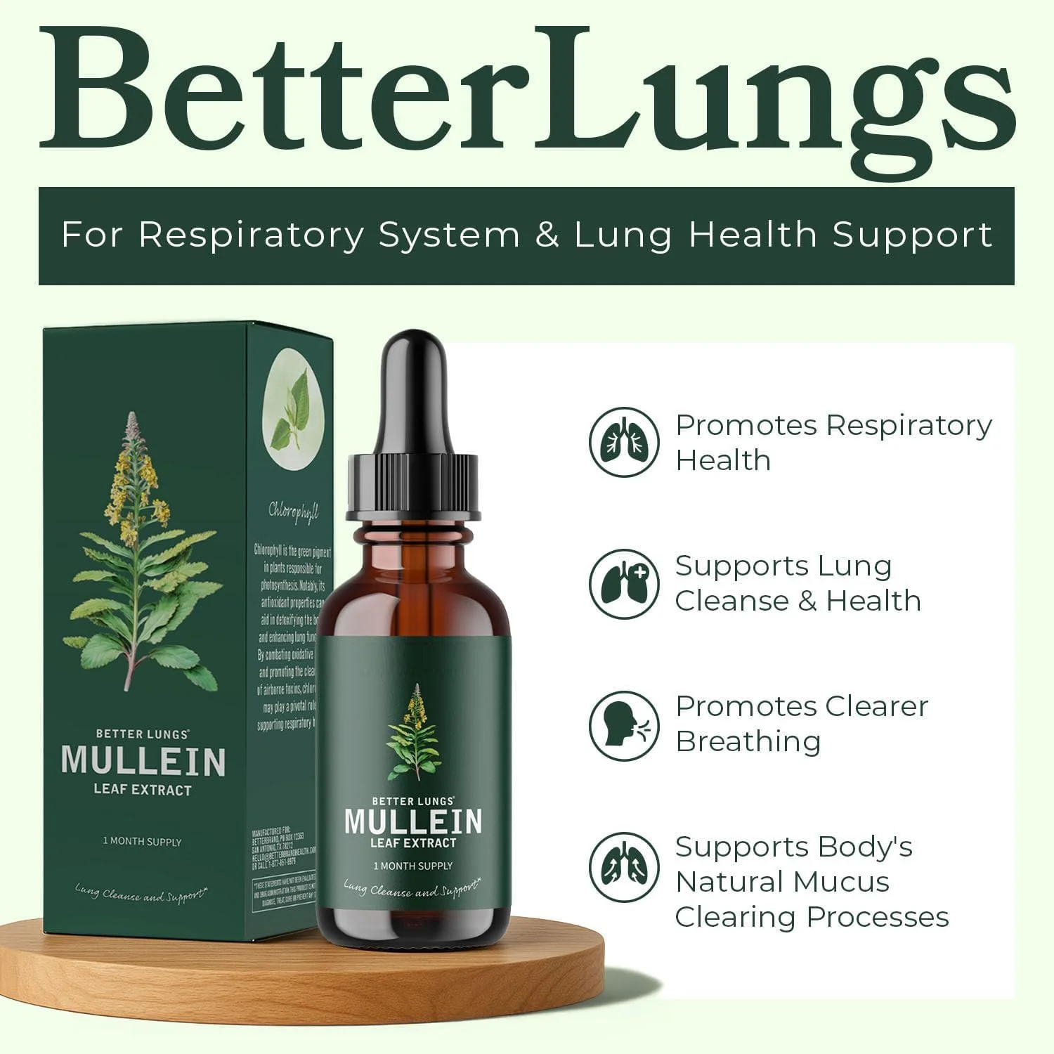 قطره پاک کننده ریه گیاهی و خرگوشک - اسپری پشتیبانی ریه برای سلامت تنفسی، عصاره طبیعی برگ خرگوشک، فرمول سریع الاثر 30 میلی لیتری