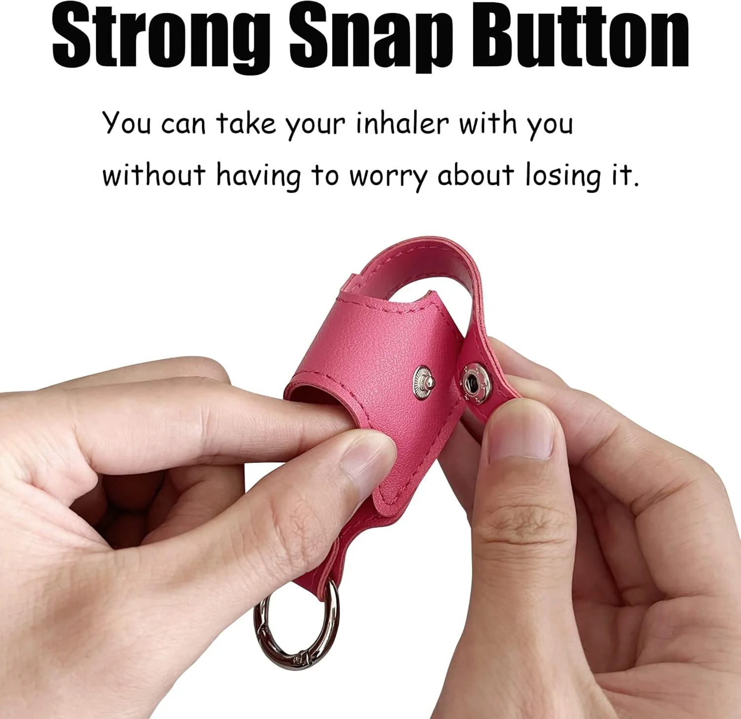 کیف حمل نگهدارنده برای اسپری تنفسی، کیف جمع و جور برای اسپری دستی بزرگسالان و کودکان (فقط کیف) (قرمز گل رز)