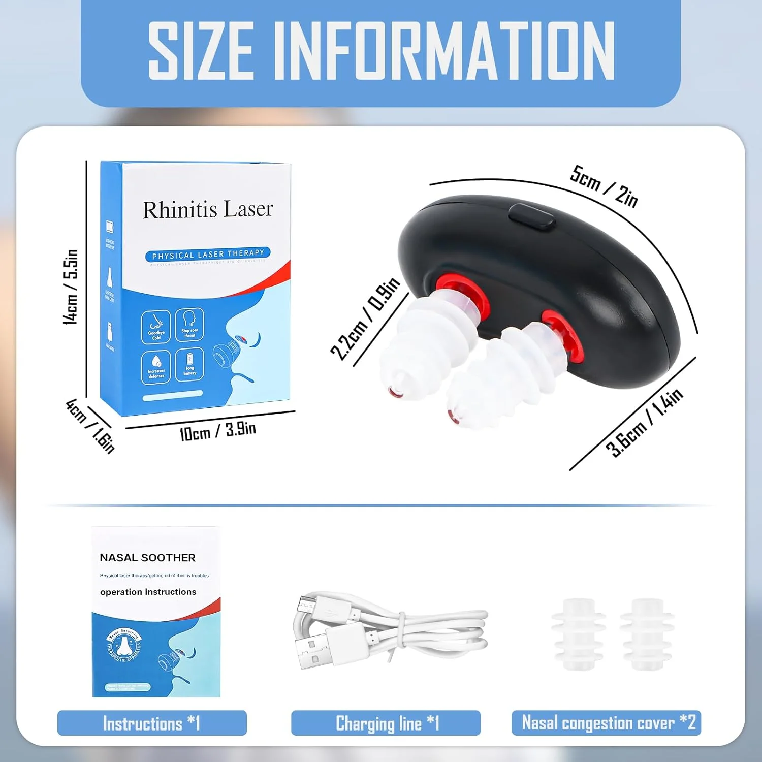 دستگاه نور درمانی بینی با نور قرمز، دستگاه آرامش بخش بینی با لامپ نور قرمز، نور درمانی، مادون قرمز بینی، دستگاه درمان رینیت