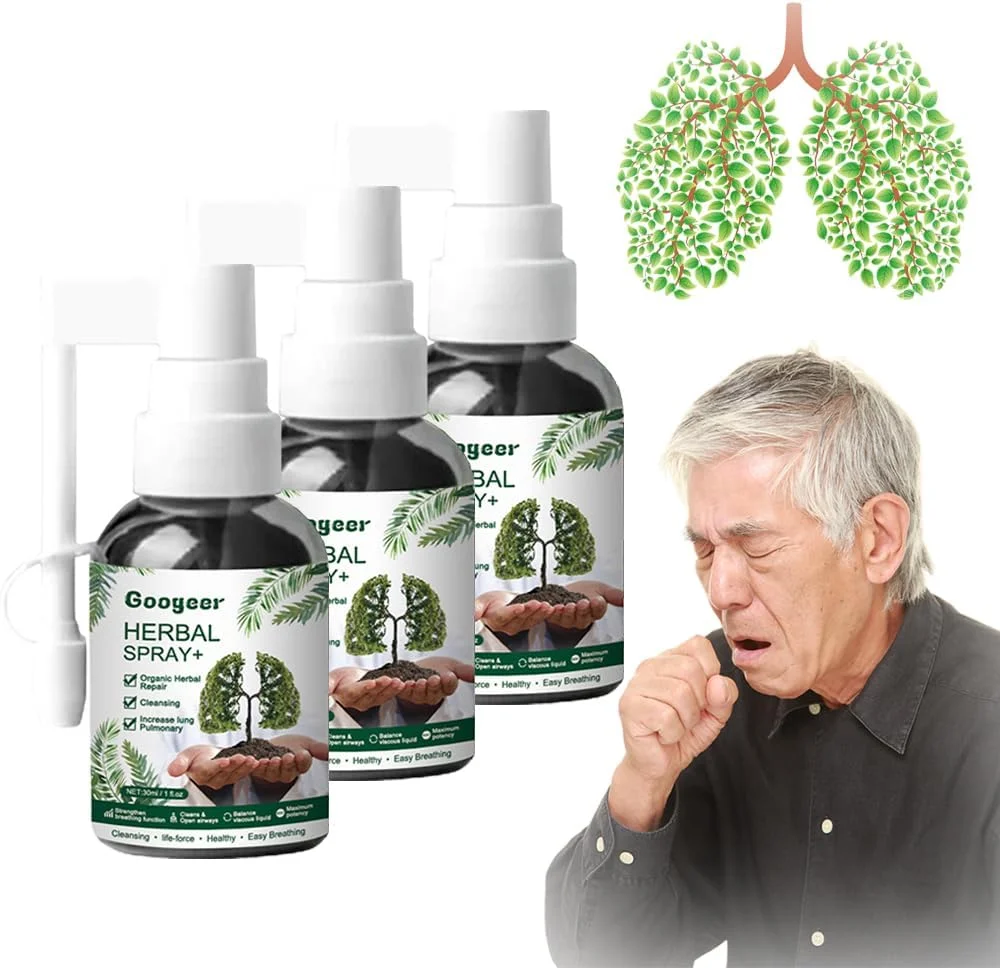 اسپری پاک کننده ریه گیاهی Googeer - اسپری گیاهی Respinature پاک کننده ریه، پشتیبانی قوی از ریه، اسپری گیاهی Googeer، اسپری گیاهی برای ناراحتی ریه (3 عدد) 3 عدد 3 عدد