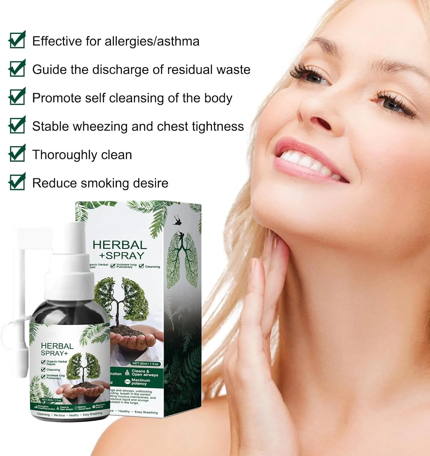 اسپری پاک کننده ریه گیاهی Googeer (2 عدد)