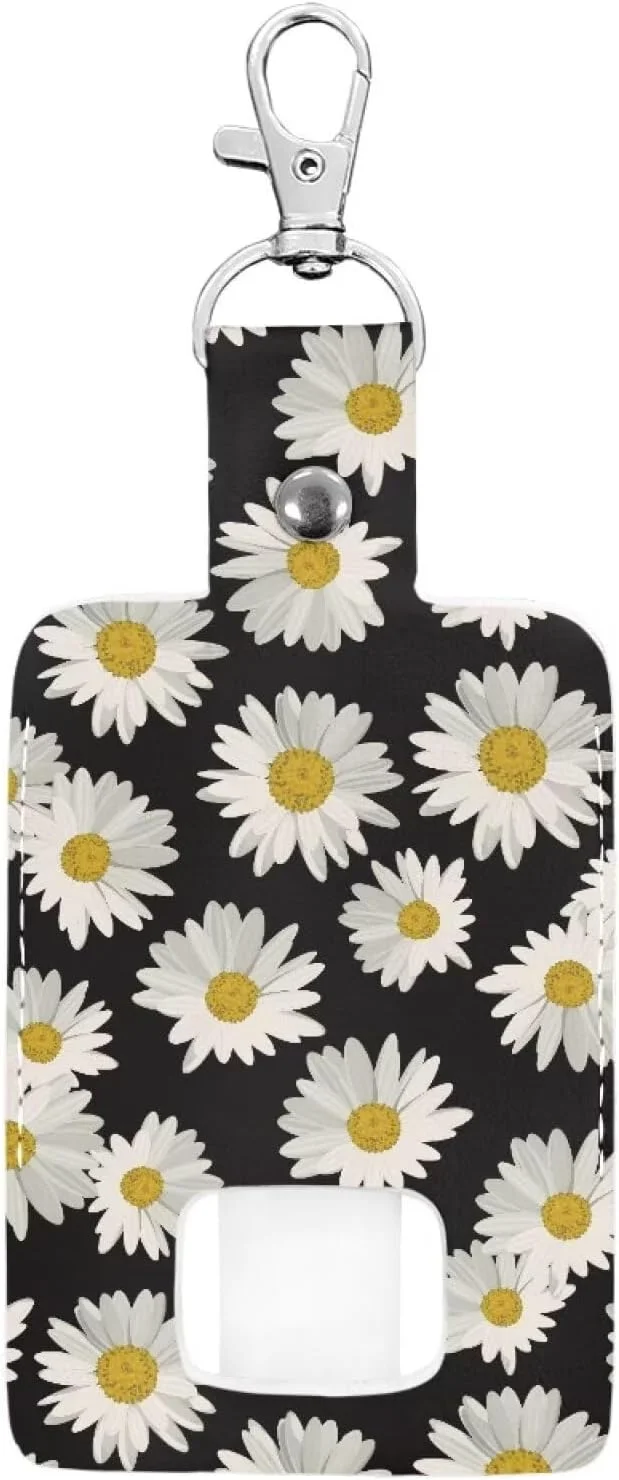 جاکلیدی نگهدارنده استنشاقی آسم مدل گل مینا، چرم مصنوعی PU، نگهدارنده قابل حمل و نقل مناسب برای مسافرت، روکش محافظ برای زنان، بزرگسالان، کودکان و سالمندان (استنشاقی شامل نمی شود)