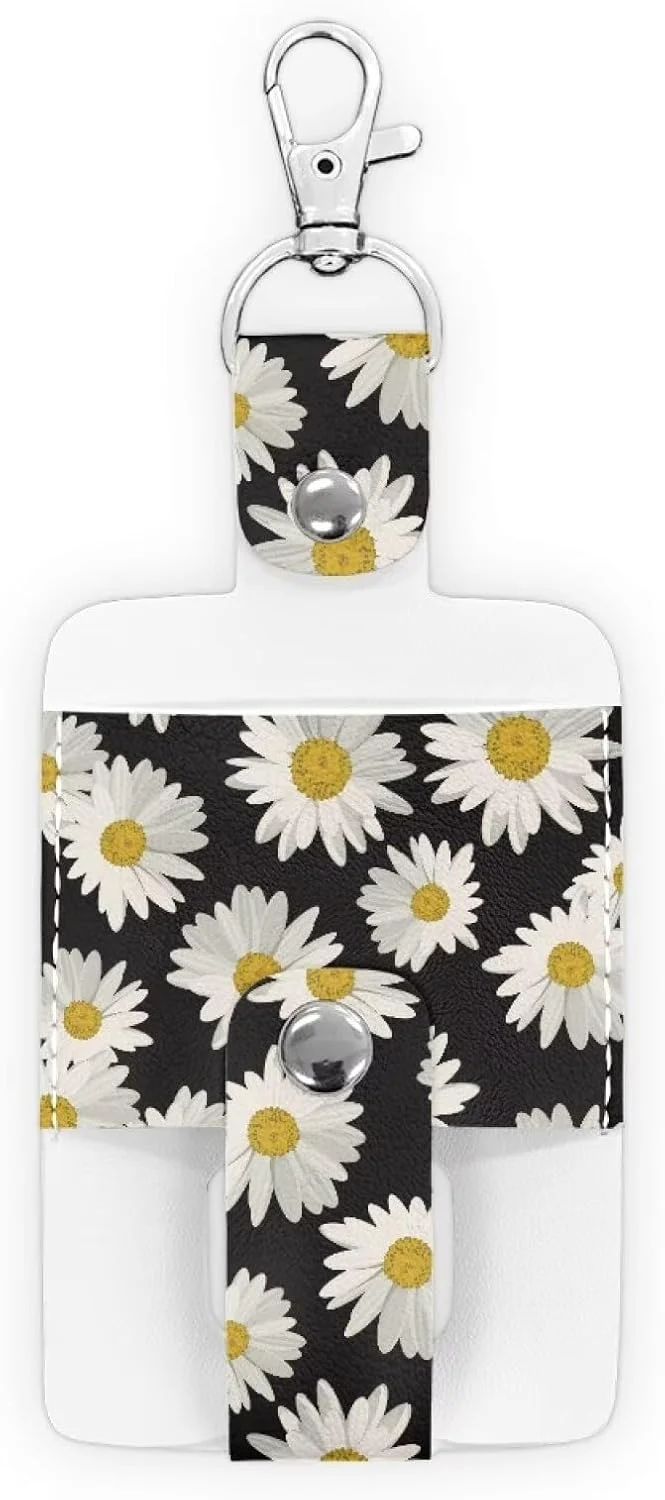 جاکلیدی نگهدارنده استنشاقی آسم مدل گل مینا، چرم مصنوعی PU، نگهدارنده قابل حمل و نقل مناسب برای مسافرت، روکش محافظ برای زنان، بزرگسالان، کودکان و سالمندان (استنشاقی شامل نمی شود)