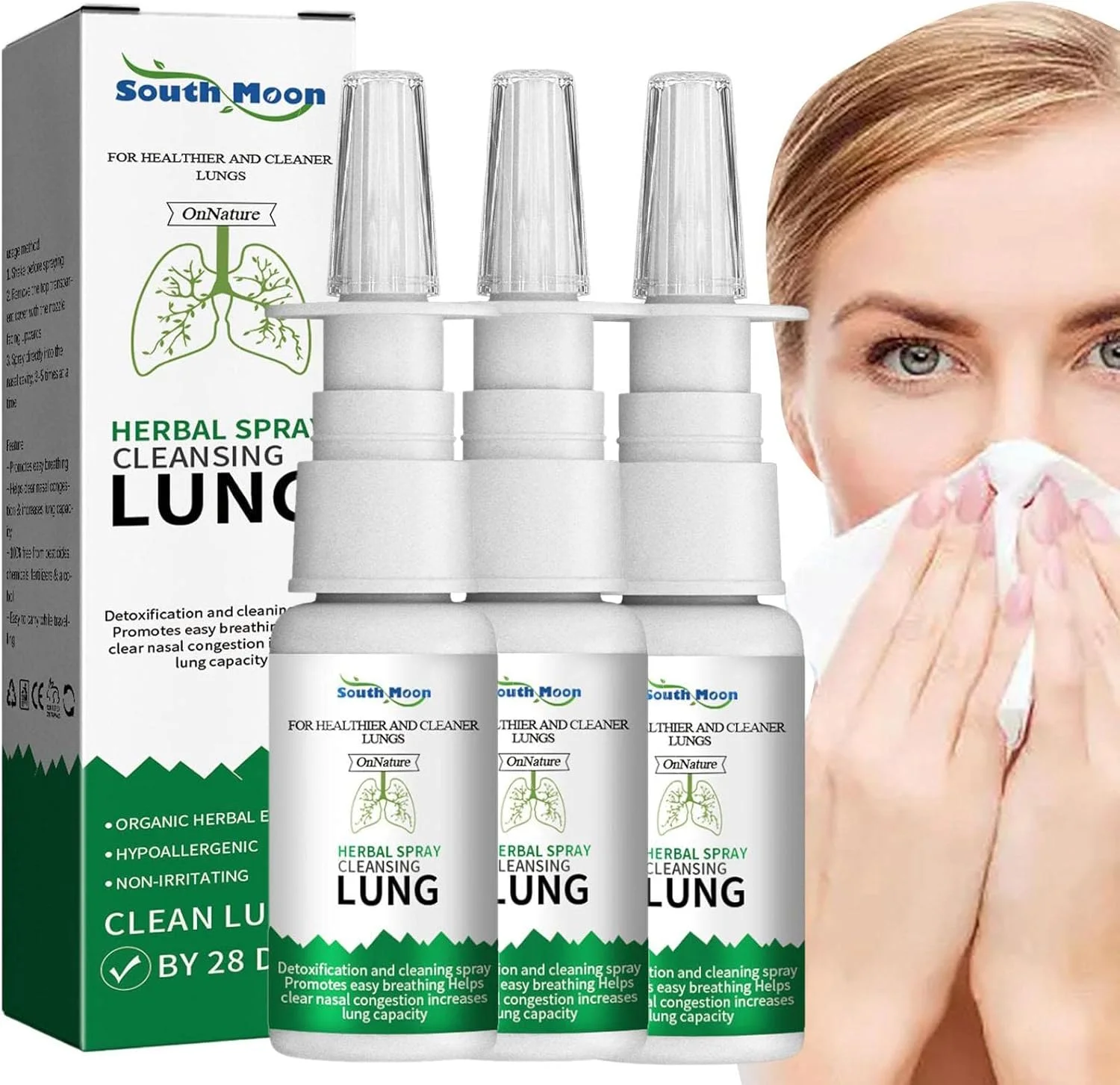 اسپری گیاهی پاک کننده و ترمیم کننده ریه، حاوی عصاره های طبیعی