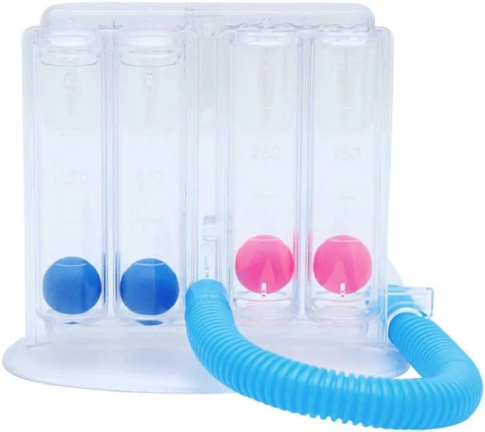 دستگاه تمرین اسپیرومتری چهار توپی برای تمرین عملکرد ریه سالمندان، دستگاه تمرین تنفسی، تستر عملکرد ریه، دستگاه تنفسی توانبخشی (رنگ: دستگاه تنفسی)