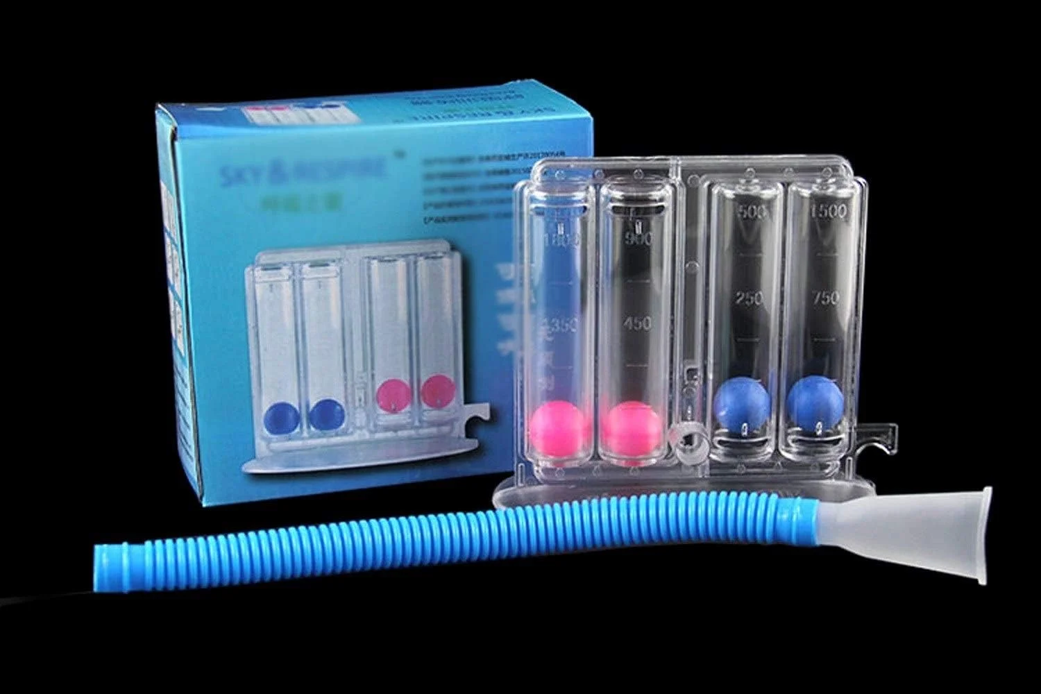 دستگاه تست عملکرد ریه اسپیرومتری تمرینات عملکردی، تمرین دهنده تنفس، استفاده تک بیمار، اندازه گیری، تمرین حجمی