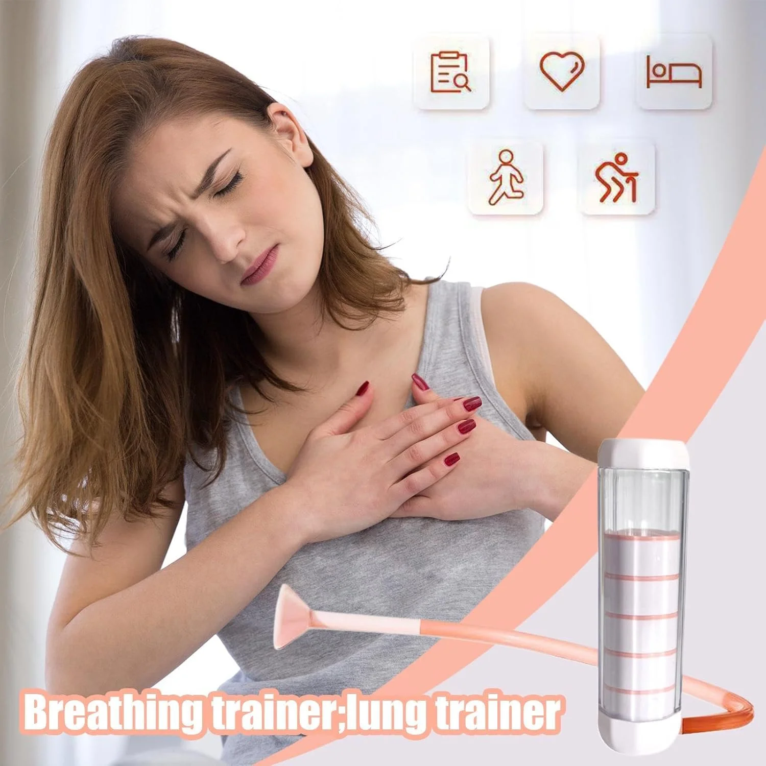 تمرین دهنده تنفسی دمبل - دستگاه تمرین ظرفیت ریه برای شناگران، مبتدیان باشگاه، دوران نقاهت، دوندگان و علاقه مندان خانگی تمرین دهنده تنفسی دمبل - دستگاه تمرین ظرفیت ریه برای شناگران، مبتدیان باشگاه، دوران نقاهت، دوندگان و علاقه مندان خانگی