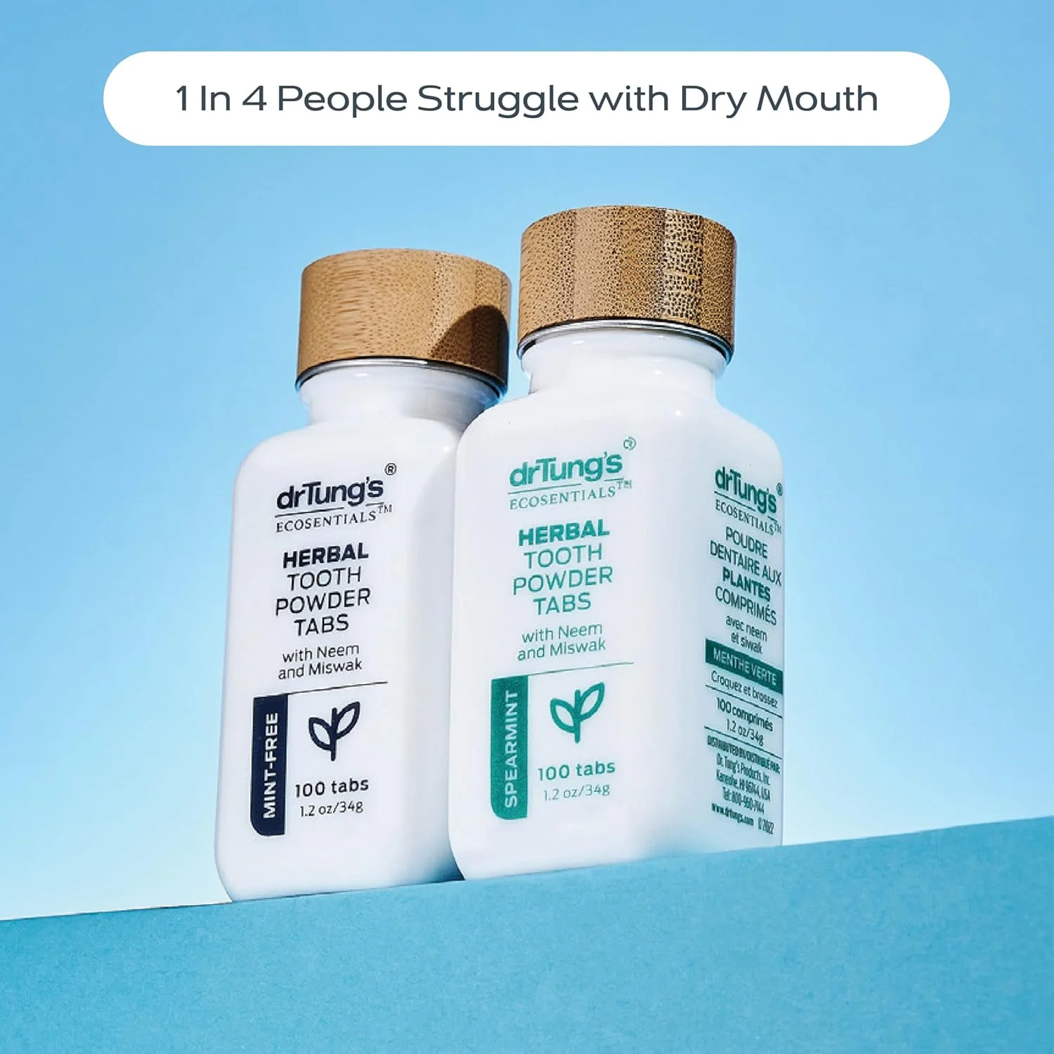 قرص خمیر دندان گیاهی دکتر تانگ - نعناع تند، 100 عدد (بسته 3 عددی)