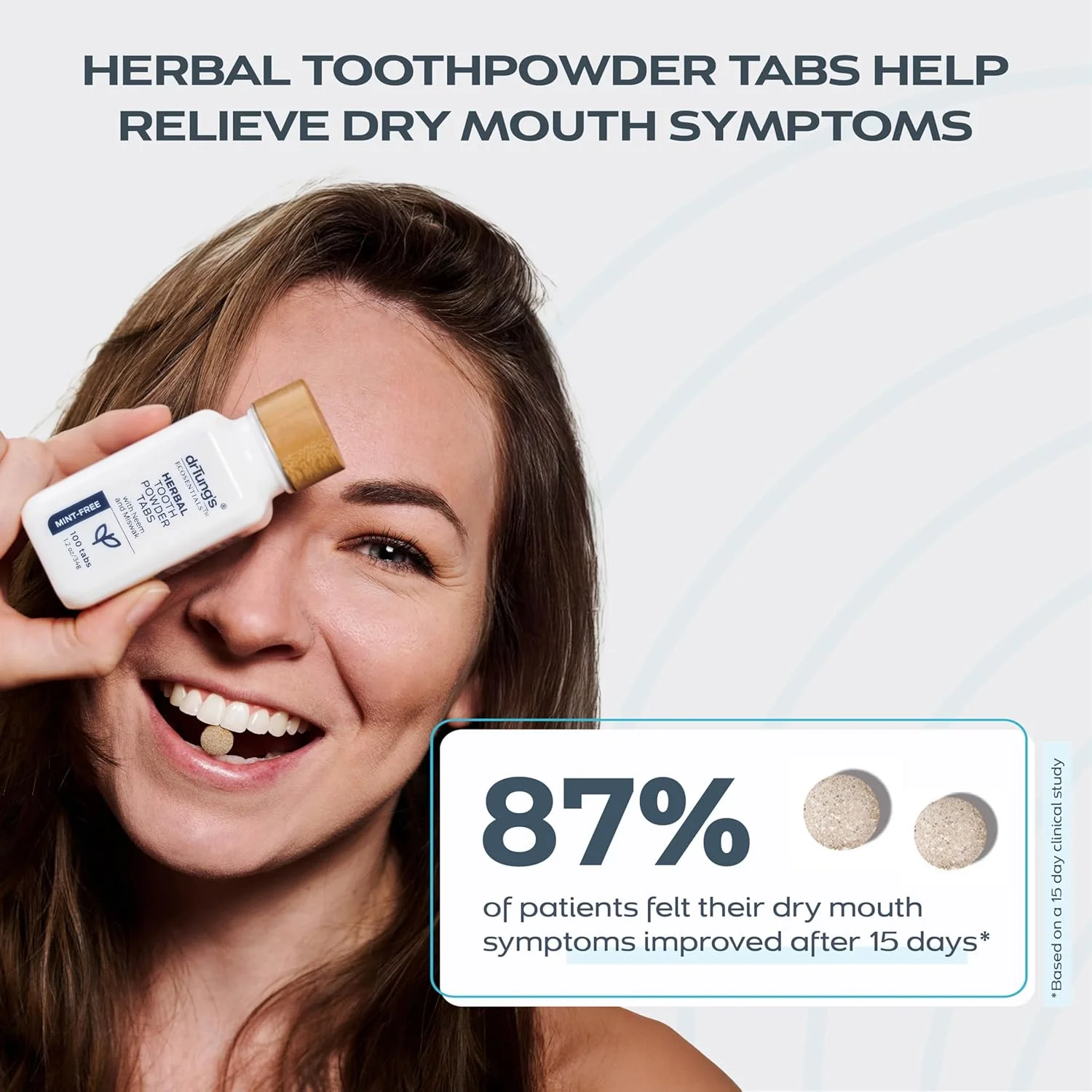 قرص خمیر دندان گیاهی دکتر تانگ - نعناع تند، 100 عدد (بسته 3 عددی)