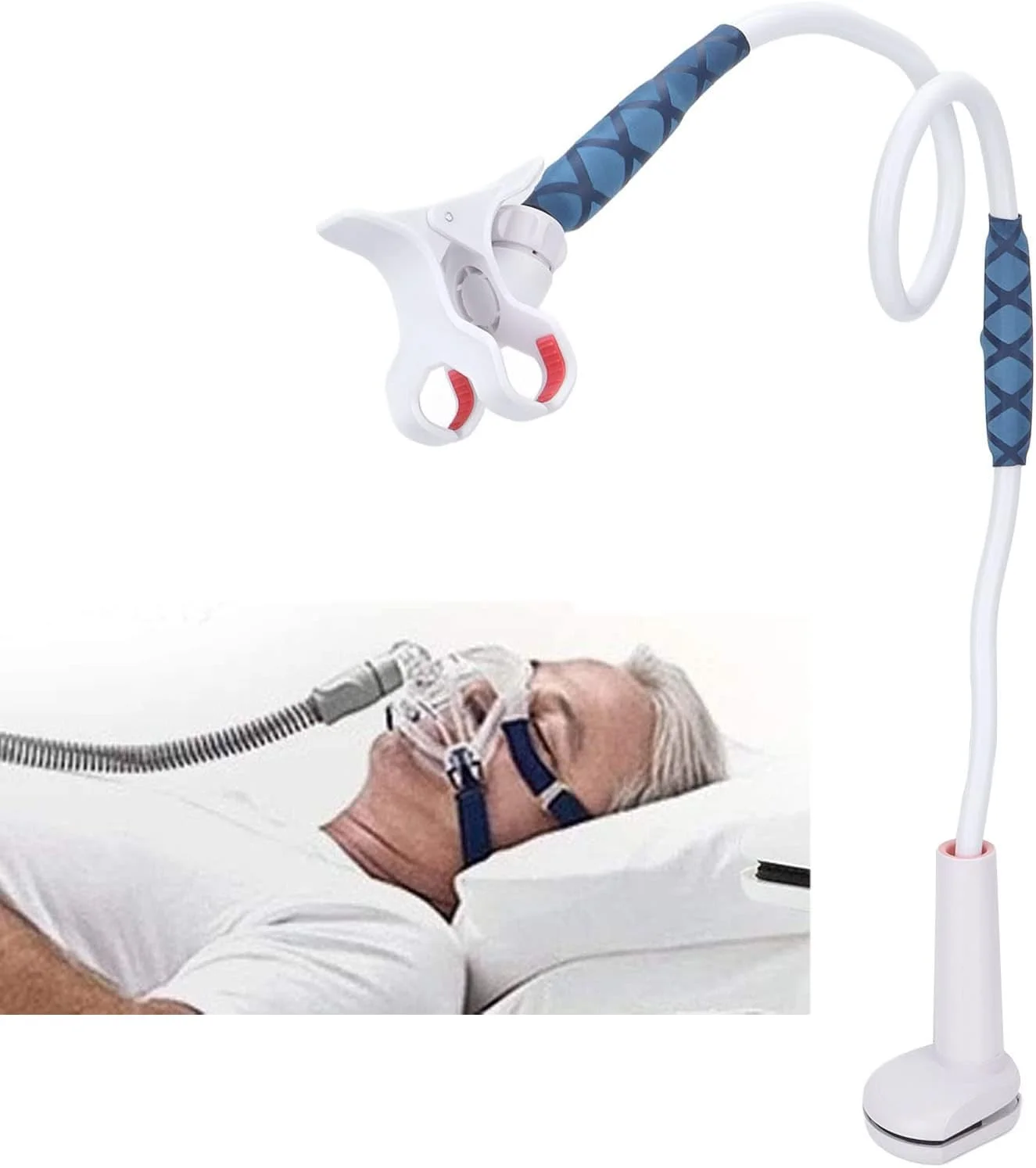 نگهدارنده لوله تنفسی با چرخش 360 درجه آلیاژ آلومینیوم، ماسک مارپیچی را محکم نگه می دارد