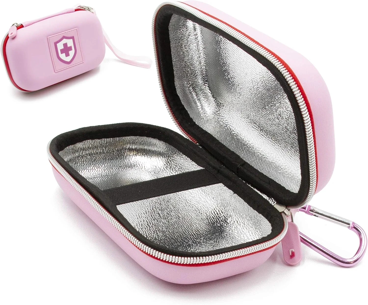 کیف حمل محافظ داروی تنفسی عایق صورتی رنگ CASEMATIX - مناسب برای حمل اسپری، ماسک و سایر لوازم جانبی - فقط شامل کیف کیف حمل محافظ داروی تنفسی عایق صورتی رنگ CASEMATIX - مناسب برای حمل اسپری، ماسک و سایر لوازم جانبی - فقط شامل کیف