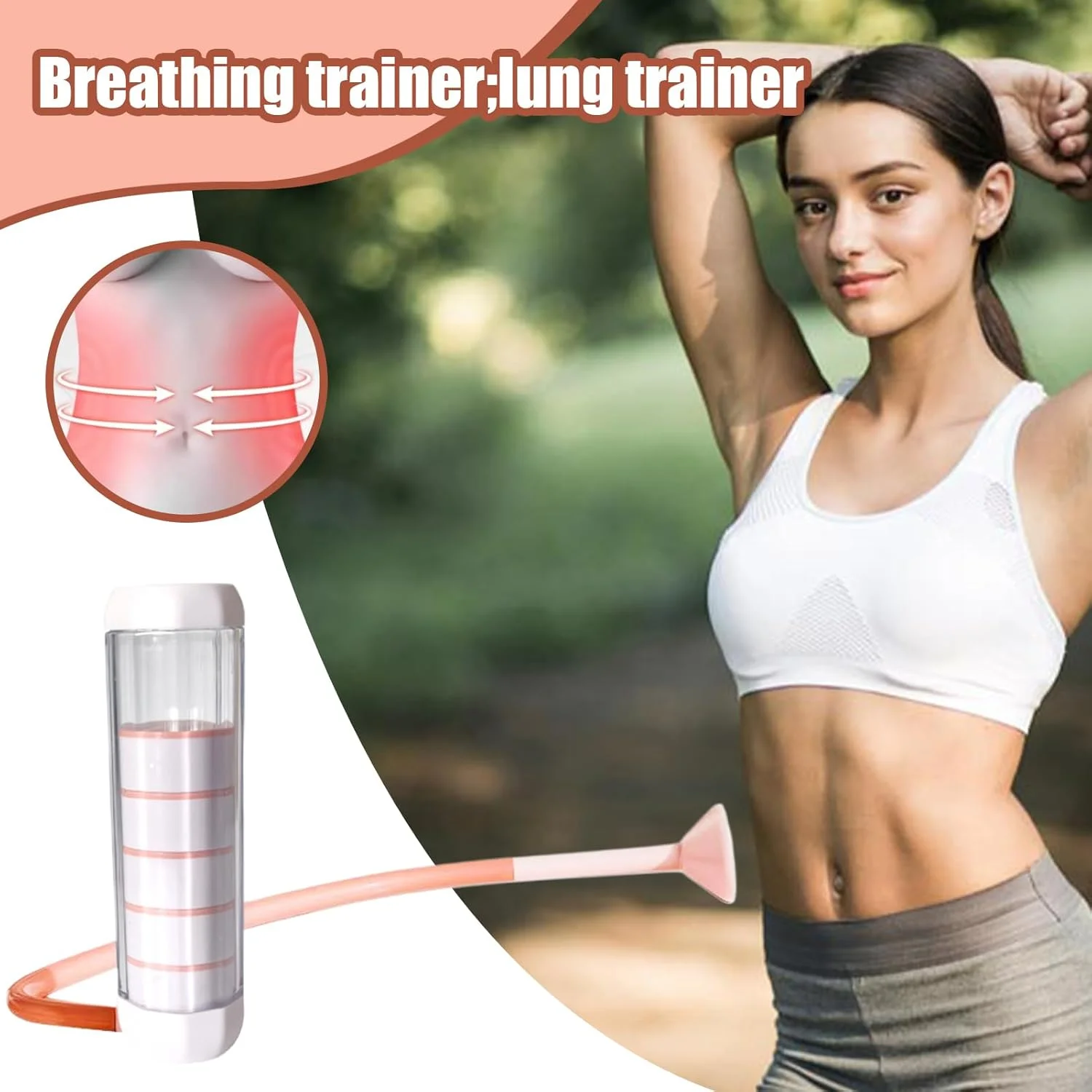 دمبل تنفسی - دمبل تمرین عضلات شکم - دستگاه تناسب اندام لوازم جانبی باشگاه خانگی برای تقویت عضلات مرکزی بدن بزرگسالان تمرین مسافرت در فضای باز