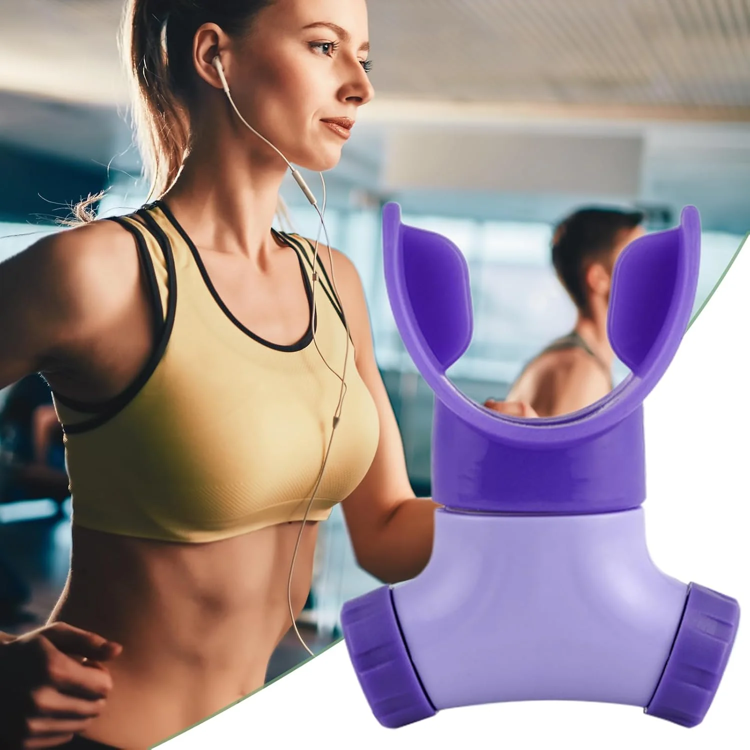 دستگاه تمرین تنفسی - تمرین دهنده تناسب اندام ریه | تمرین دهنده تنفس قابل تنظیم قابل حمل برای ورزش های آبی، آواز خواندن، دوچرخه سواری، دویدن