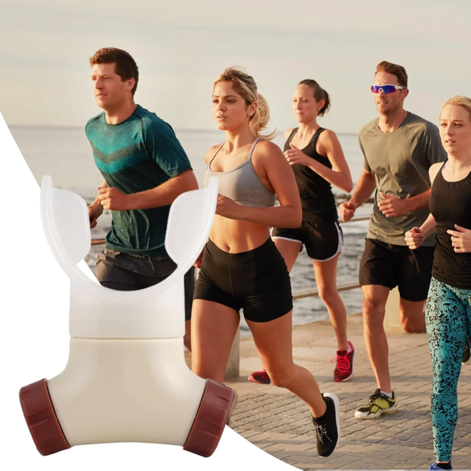 دستگاه تمرین تنفسی، دستگاه ورزش ریه، تمرین دهنده تنفس قابل تنظیم قابل حمل برای ورزش های آبی، آواز خواندن، دوچرخه سواری، دویدن