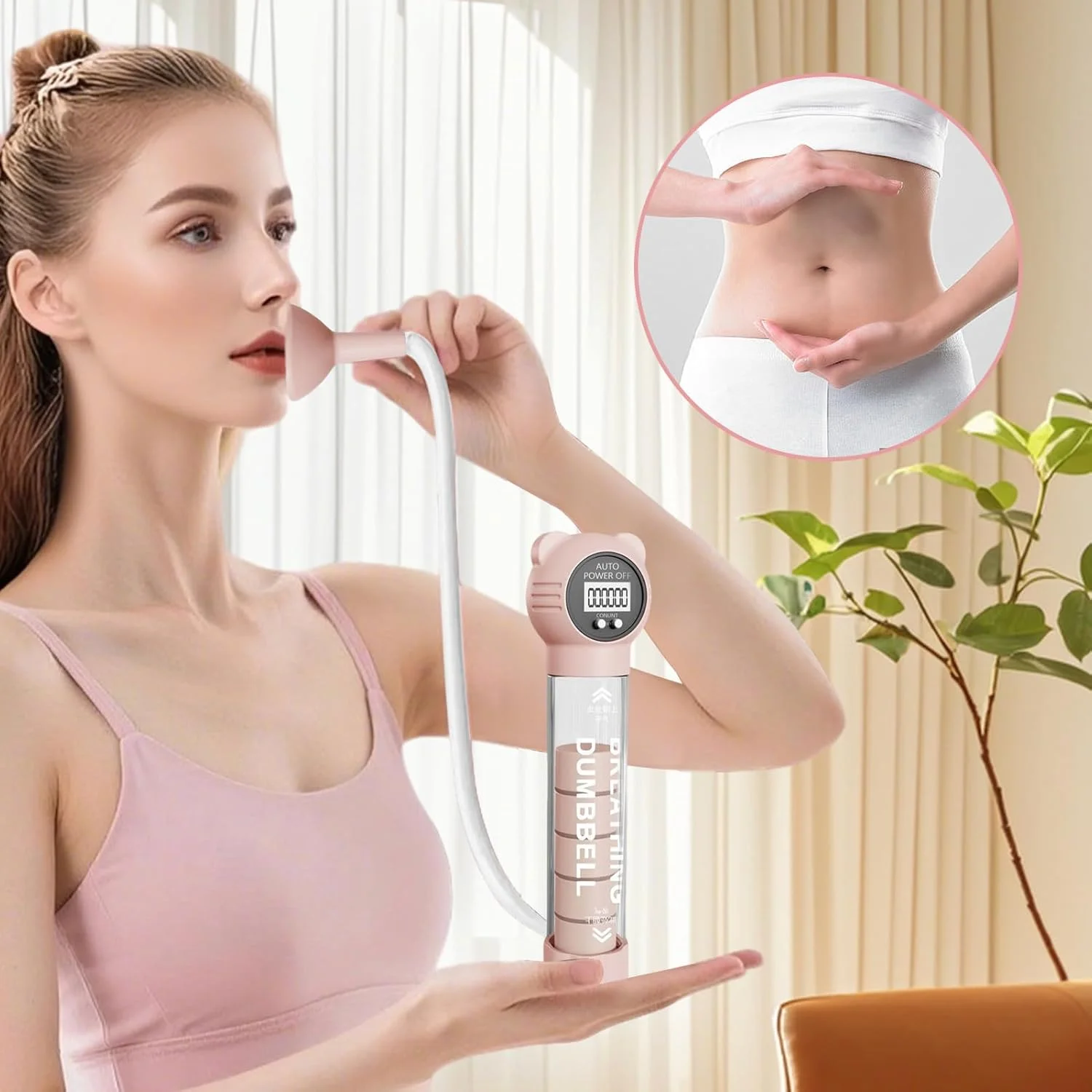 تمرین دهنده تنفس | ابزار چند منظوره و قابل حمل برای تمرینات قدرتی بانوان، عضلات صورت، تناسب اندام، باشگاه و منزل آقایان