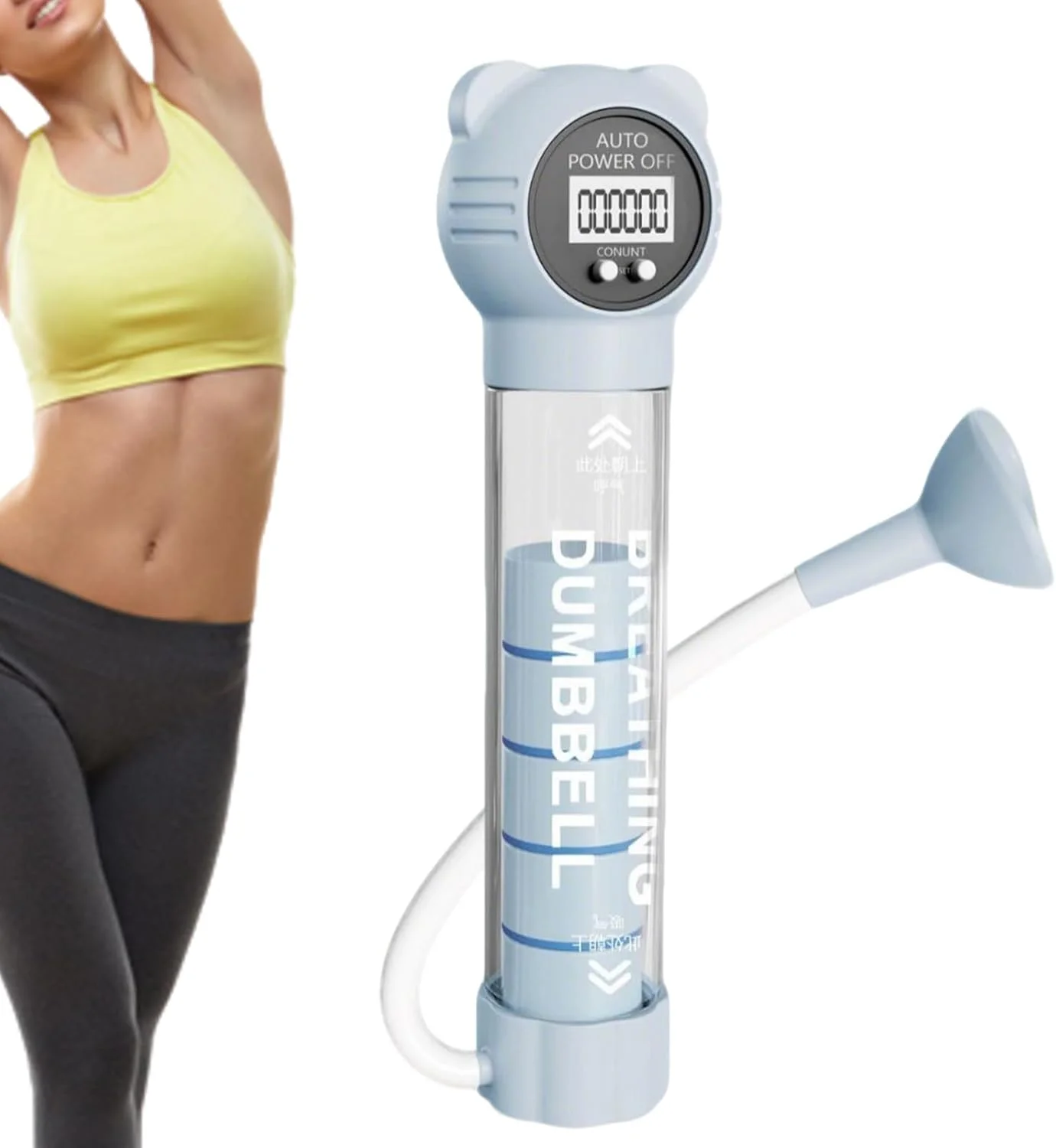 ابزار تمرین تنفسی - تمرین دهنده تنفس عمیق - ابزار تجهیزات چند منظوره قابل حمل برای تناسب اندام زنان تمرین مردان قدرت عضلات صورت خانه