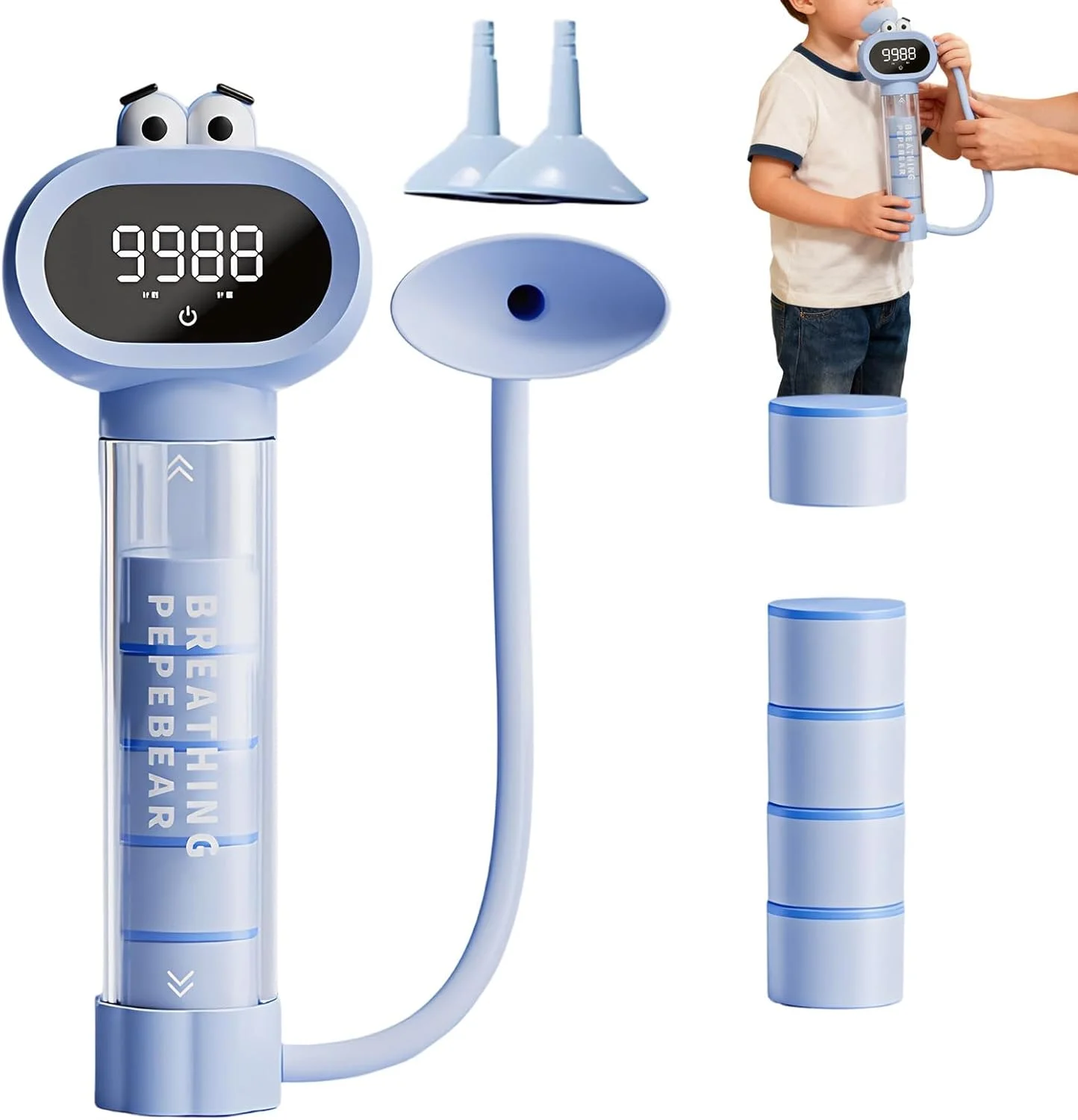 دستگاه تمرین تنفسی، تجهیزات تمرین تنفسی | دستگاه تمرین تنفس ظرفیت ریه | برای نوجوانان پسران دختران جوان کلاس درس خانه فضای باز مدرسه دویدن تناسب اندام ورزش سفر