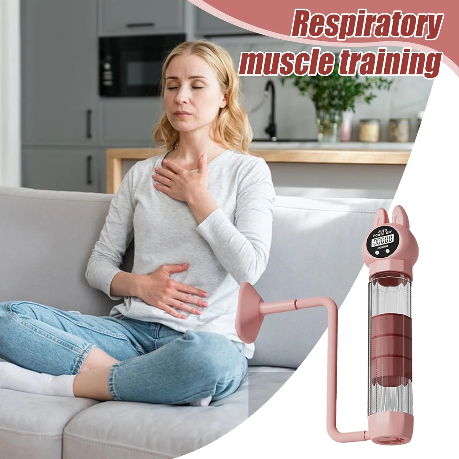 دستگاه تمرین تنفسی، مربی تنفس قابل حمل برای تمرینات تناسب اندام - تجهیزات تمرینی قابل تنظیم برای دوندگان، خوانندگان، بزرگسالان، دوچرخه سواران، باشگاه، خانه، تناسب اندام مبتدی