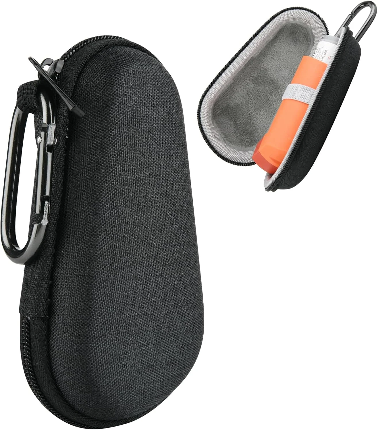 کیف حمل قابل حمل Beautyflier برای دستگاه تنفسی، کیف زیپ دار با گیره کارابین، نگهدارنده محافظ EVA برای بزرگسالان و کودکان، دستگاه تنفسی شامل نمی شود (4 اینچ، مشکی)