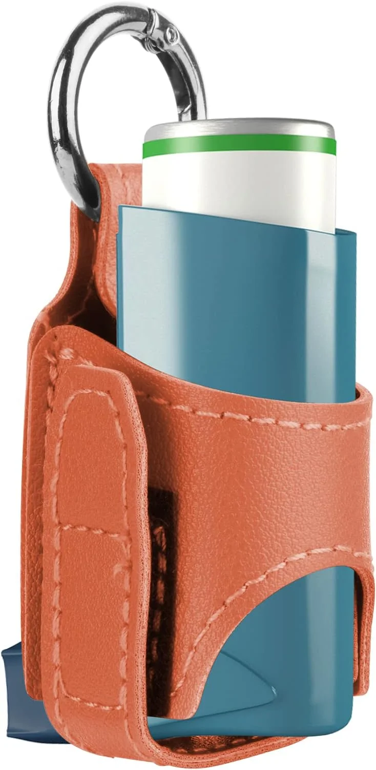 جا اینهالر Beautyflier چرمی PU، نگهدارنده مسافرتی مناسب برای بزرگسالان و کودکان (بدون اینهالر)