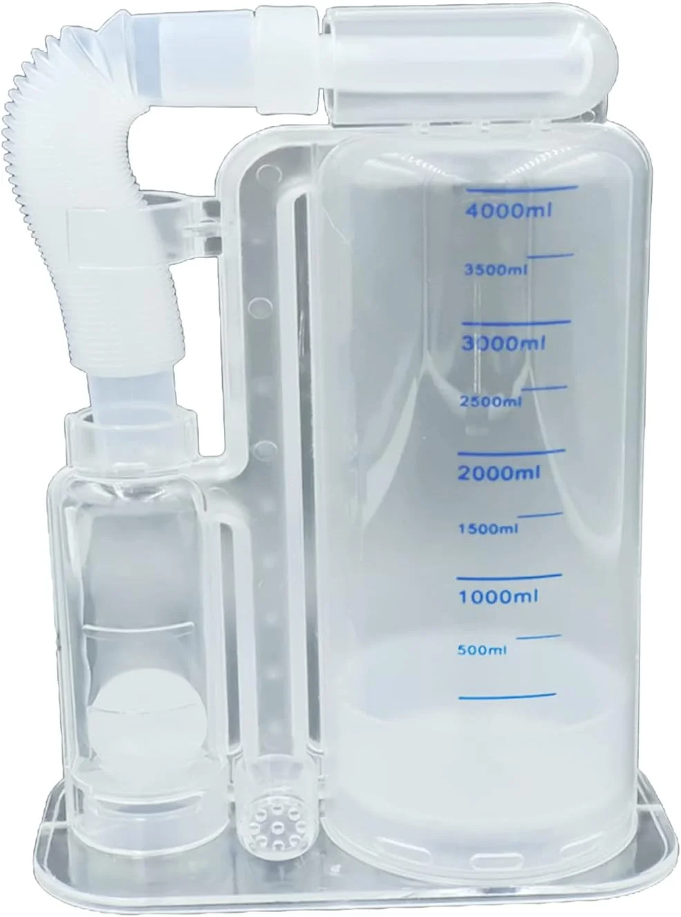 تمرین دهنده تنفسی تک توپی 4000 میلی لیتری، تمرین دهنده ریه، اسپیرومتر تشویقی برای تمرین تنفس عمیق